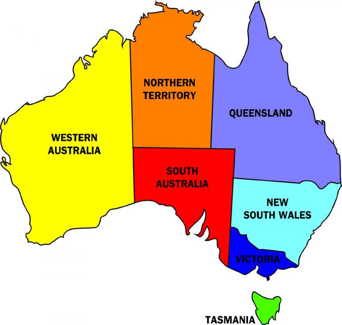 Carte De L Australie Les Etats Unis En Australie A La Carte L Australie Et La Nouvelle Zelande Oceanie