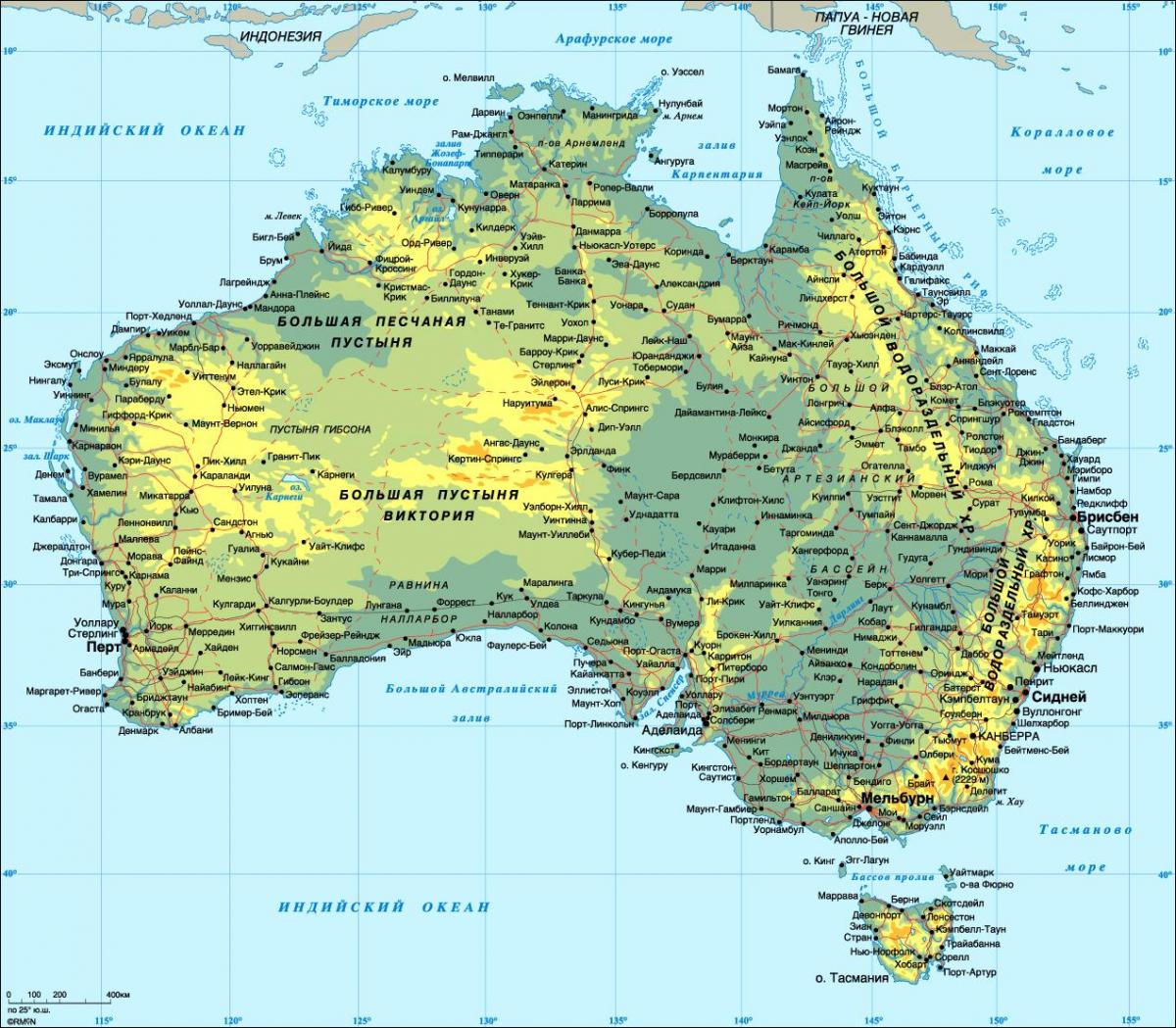 L'australie carte détaillée