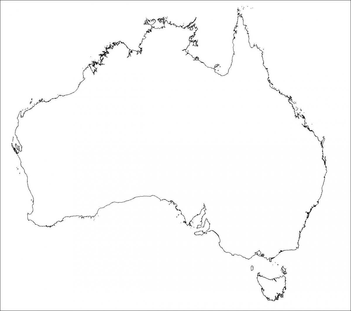 L'australie carte vierge