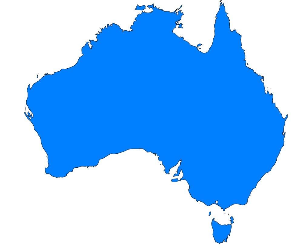 Carte de vecteur de l'australie