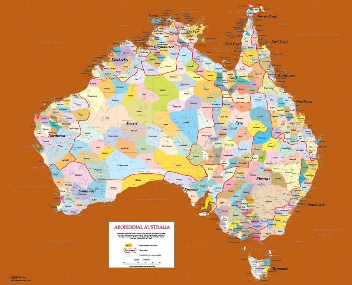 autochtones carte de l'Australie