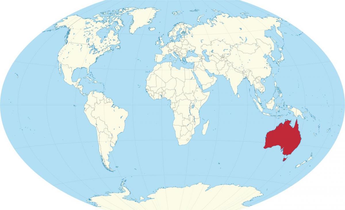 L'australie sur la carte du monde