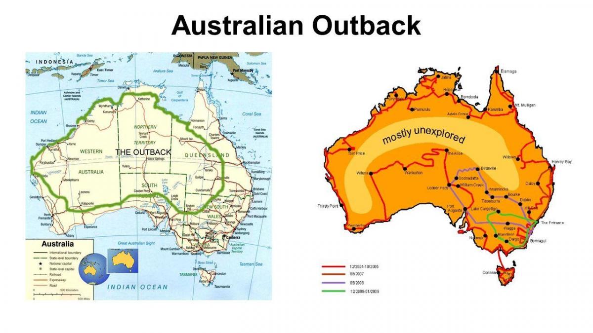 Outback australien carte