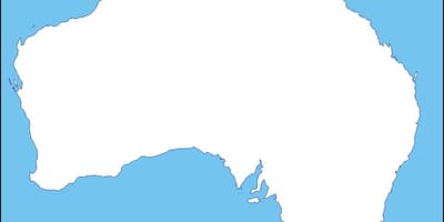 Carte de l'Australie contour