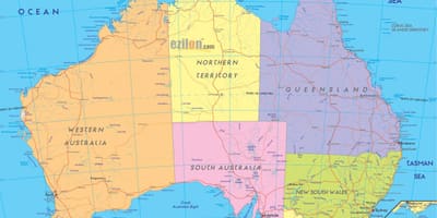 Carte de l'Australie hd