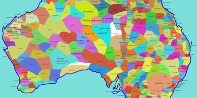 Carte des autochtones de l'Australie