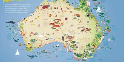 La carte touristique de l'Australie