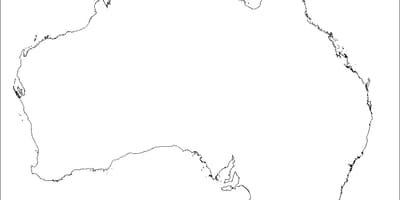 L'australie carte vierge