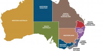 Carte de l'Australie régions
