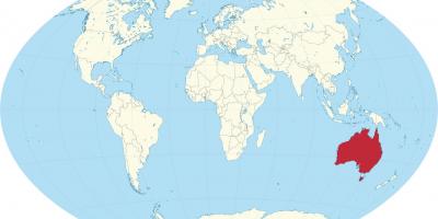 L'australie sur la carte du monde