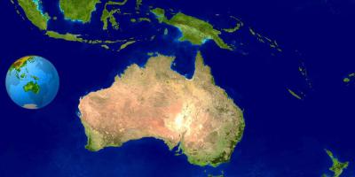 L'australie carte satellite