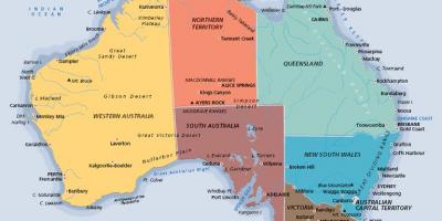 Étiquetés la carte de l'Australie