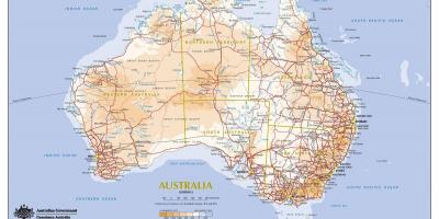Carte de l'Australie transports