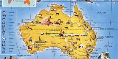 Carte de la ressource en Australie