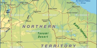 Carte du nord de l'Australie