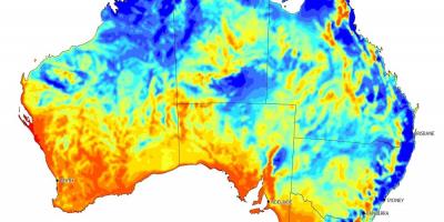 Carte des vents de l'Australie