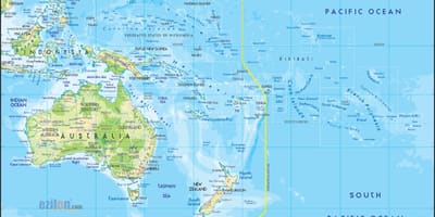 L'australie et l'océanie carte
