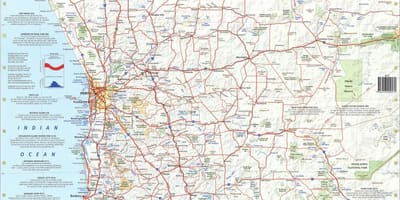 Carte du sud-ouest de l'Australie