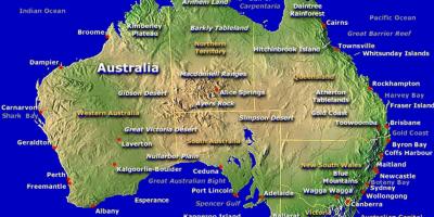 Carte de l'Australien carte